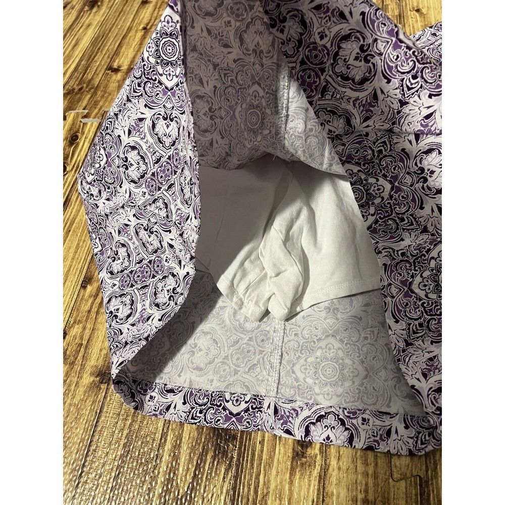 Croft & Barrow Effortless Stretch Skort Sz 6 Purple Floral - Picture 4 of 12